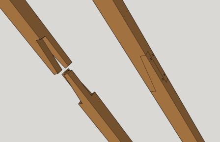 Lincoln Cathedral rafter, scarf joint